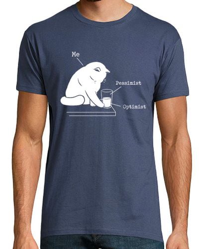 Camiseta Glass graphic - Pesimist - Optimist Cat - latostadora.com - Modalova