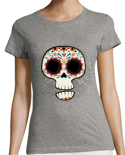 Camiseta mujer divertida calavera mejicana - colorida - latostadora.com - Modalova