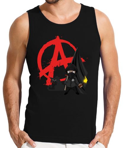 Camiseta Hombre Sin Mangas hombre de la tapa del tanque - anarquía bloque negro gato laTostadora - latostadora.com - Modalova