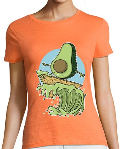 Camiseta mujer Avocado Surfer - latostadora.com - Modalova