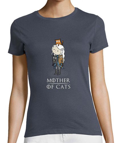 Camiseta Mujer Manga Corta mother of cats - madre de gatos - broma laTostadora - latostadora.com - Modalova