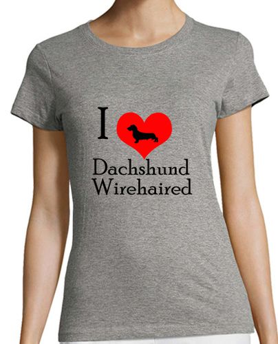 Camiseta Mujer Manga Corta I love dachshund wirehaired laTostadora - latostadora.com - Modalova