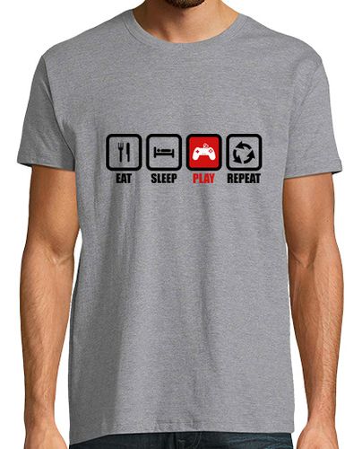 Camiseta Hombre Manga Corta comer dormir jugar repita laTostadora - latostadora.com - Modalova