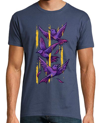 Camiseta pájaros morados - latostadora.com - Modalova
