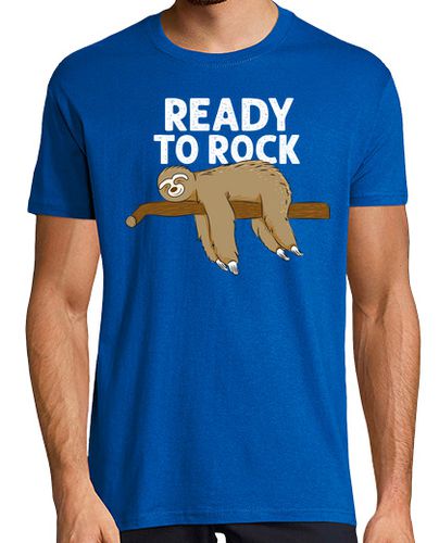 Camiseta Hombre Manga Corta Funny Sloth Sleeping - Ready To Rock laTostadora - latostadora.com - Modalova