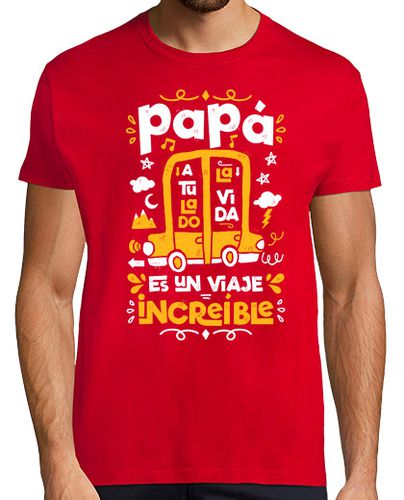 Camiseta Hombre Manga Corta Papá a tu lado la vida es un viaje increíble laTostadora - latostadora.com - Modalova