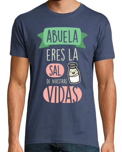 Camiseta Hombre Manga Corta La Sal de Nuestras Vidas (Fondo Oscuro) laTostadora - latostadora.com - Modalova