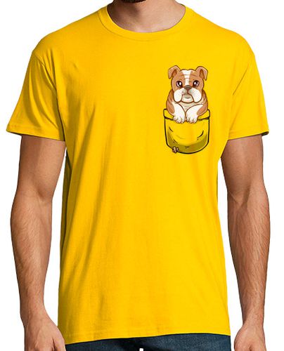 Camiseta Hombre Manga Corta bolsillo lindo bulldog inglés - camisa para hombre laTostadora - latostadora.com - Modalova