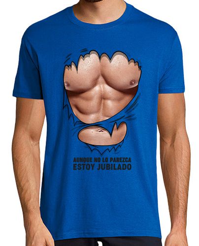 Camiseta Hombre Manga Corta Aunque No Lo Parezca, Estoy Jubilado (Fondo Claro) laTostadora - latostadora.com - Modalova