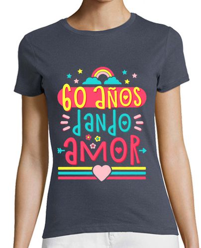 Camiseta Mujer Manga Corta 60 años dando amor laTostadora - latostadora.com - Modalova