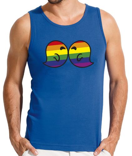 Camiseta Hombre Sin Mangas Gaysper Kiss. Hombre, sin mangas, azul royal laTostadora - latostadora.com - Modalova