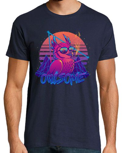 Camiseta owlsome - owl awesome bird retrowave 80s - camisa para hombre - latostadora.com - Modalova