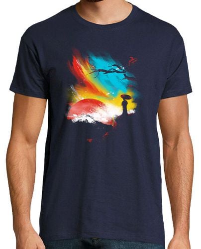 Camiseta Hombre Manga Corta puesta de sol en el monte fuji laTostadora - latostadora.com - Modalova