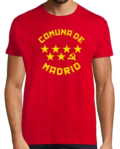 Camiseta COMUNA DE MADRID Hombre, manga corta, rojo, calidad extra laTostadora - latostadora.com - Modalova