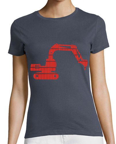 Camiseta mujer Retro Excavadora Roja / Maquinaria laTostadora - latostadora.com - Modalova