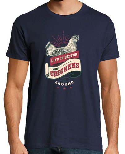 Camiseta Camiseta Vintage de la vida de granja de pollo - latostadora.com - Modalova