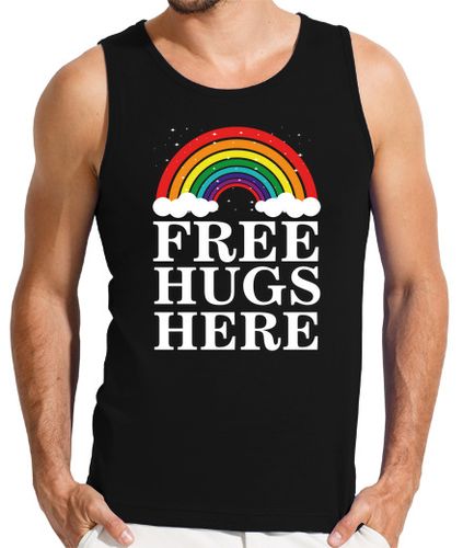 Camiseta Hombre Sin Mangas Free Hugs Here LGTB Gay laTostadora - latostadora.com - Modalova