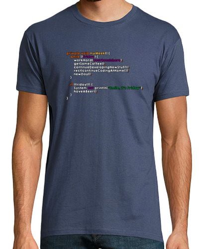 Camiseta Hombre Manga Corta My week Algorithm laTostadora - latostadora.com - Modalova