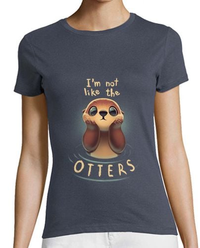 Camiseta Mujer Manga Corta Not like the otters - Funny Animal - cute nutria laTostadora - latostadora.com - Modalova