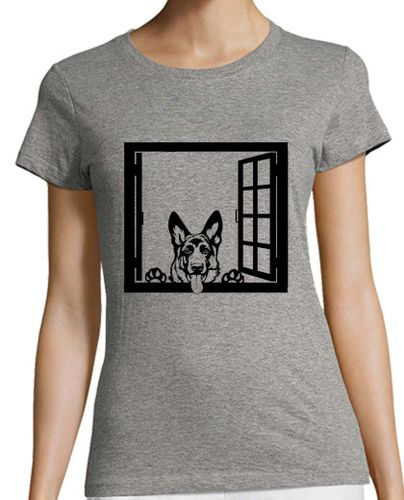 Camiseta mujer Un perro en mi ventana - latostadora.com - Modalova