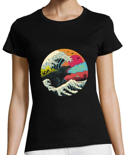 Camiseta Mujer Manga Corta camisa de onda retro kaiju para mujer laTostadora - latostadora.com - Modalova