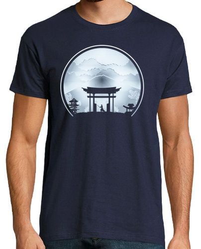 Camiseta Hombre Manga Corta Templo Samurai Blue laTostadora - latostadora.com - Modalova