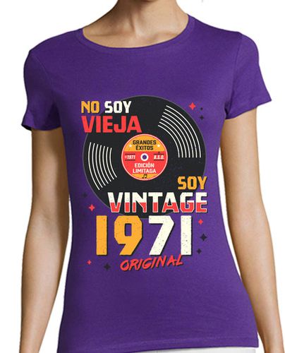 Camiseta mujer Vintage 1971 - latostadora.com - Modalova
