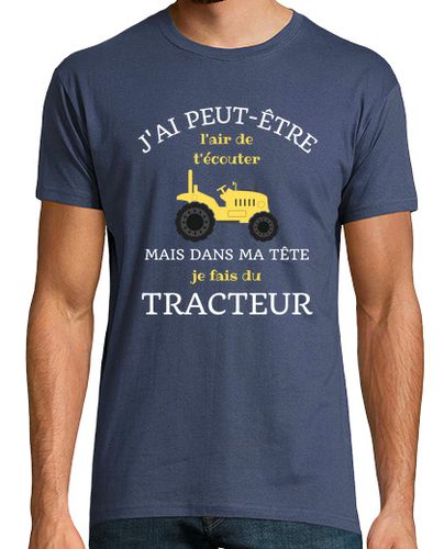 Camiseta Hombre Manga Corta Monto un tractor humor granjero laTostadora - latostadora.com - Modalova