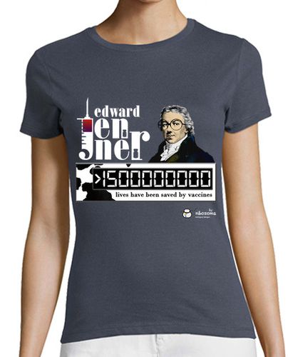 Camiseta mujer Edward Jenner fondos oscuros - latostadora.com - Modalova