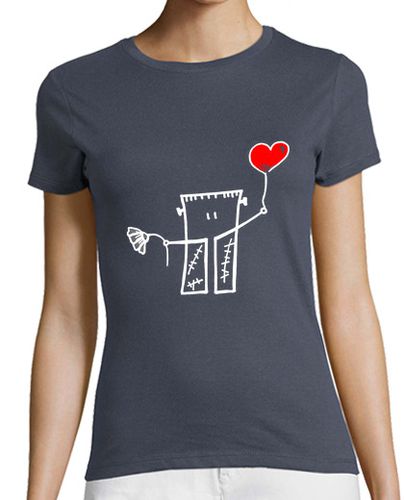 Camiseta mujer Camiseta chica Franky loves you Diseño para fondos oscuros - latostadora.com - Modalova