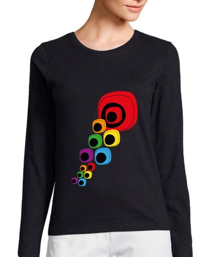 Camiseta Mujer Manga Larga Ojos de colores laTostadora - latostadora.com - Modalova