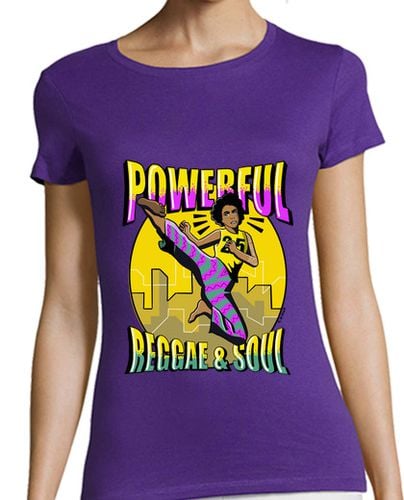 Camiseta Mujer Manga Corta Powerful Reggae and Soul camiseta mujer laTostadora - latostadora.com - Modalova