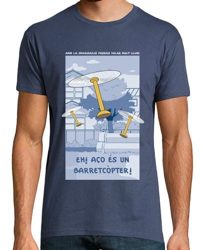 Camiseta El barretcòpter Doraemon Blau laTostadora - latostadora.com - Modalova