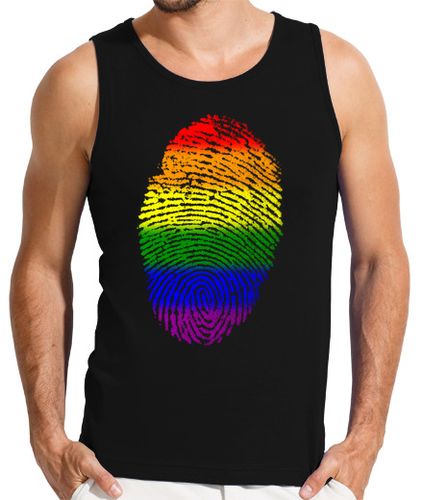 Camiseta Hombre Sin Mangas Huella Digial Orgullo Gay Arcoíris laTostadora - latostadora.com - Modalova