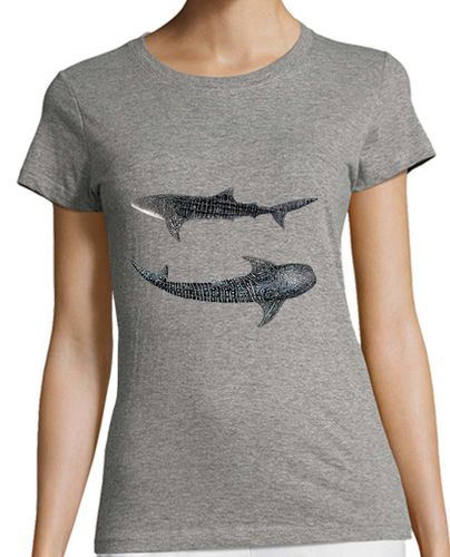 Camiseta mujer Tiburones ballenas camiseta chica - latostadora.com - Modalova