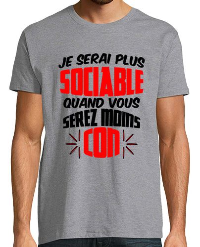 Camiseta seré más sociable cuando seas menos estúpido - latostadora.com - Modalova