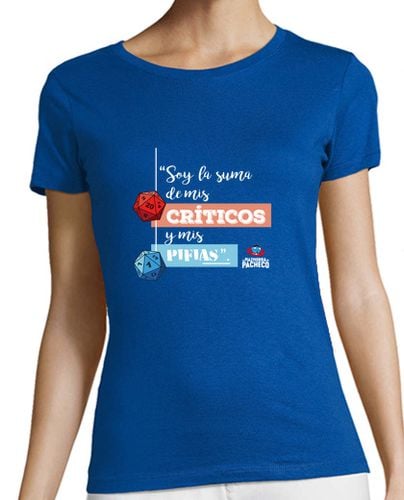 Camiseta Mujer Manga Corta Soy la suma de mis críticos y pifias - azul Pacheco - mujer laTostadora - latostadora.com - Modalova