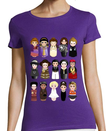 Camiseta mujer Kokeshis Mujeres en la Historia 2.0 - latostadora.com - Modalova