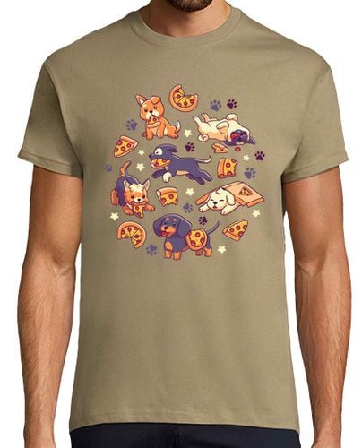 Camiseta Hombre Manga Corta Puppy Dogs Pepperoni Pizza laTostadora - latostadora.com - Modalova