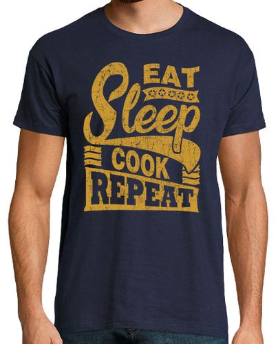 Camiseta comer dormir cocinar repetir - latostadora.com - Modalova