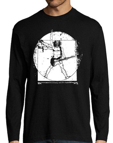 Camiseta Hombre Manga Larga Hombre de Vitruvio Guitarrista laTostadora - latostadora.com - Modalova