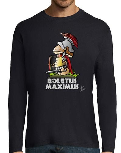 Camiseta Hombre Manga Larga Boletus Maximus (fondo oscuro) laTostadora - latostadora.com - Modalova