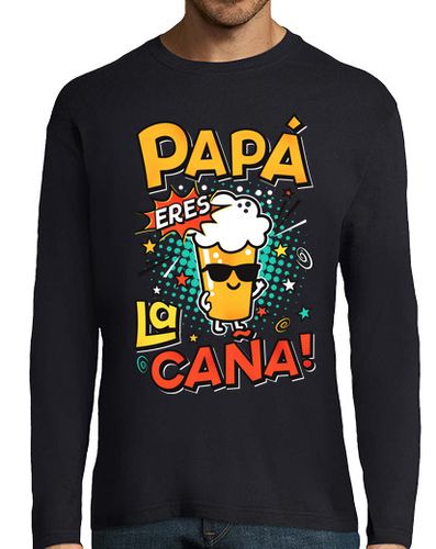 Camiseta Hombre Manga Larga Papá eres la caña! laTostadora - latostadora.com - Modalova