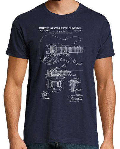 Camiseta Patente Vintage Guitarra Eléctrica Dibujo Vintage Música laTostadora - latostadora.com - Modalova