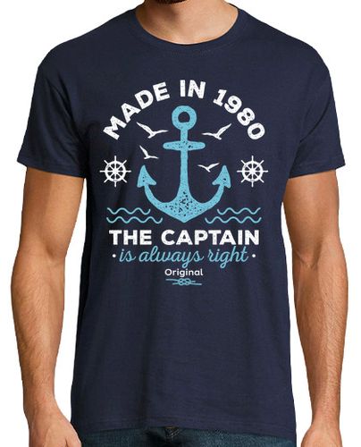 Camiseta Hombre Manga Corta Made in 1980. The Captain is always right laTostadora - latostadora.com - Modalova