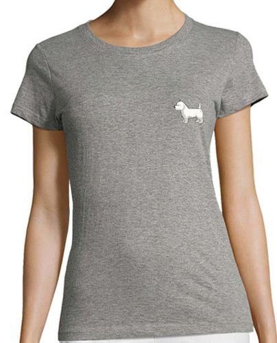 Camiseta mujer Westie minimalista, camiseta mujer - latostadora.com - Modalova