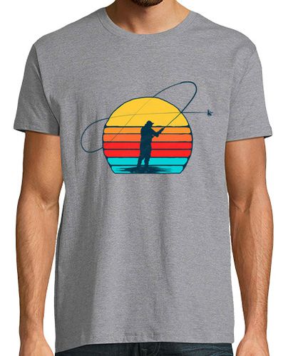 Camiseta Puesta De Sol Pescador Deporte Pesca Deportiva Naturaleza - latostadora.com - Modalova