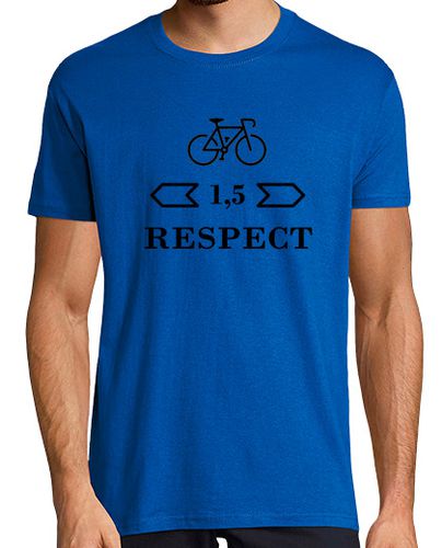 Camiseta Ciclista RESPECT, Ciclismo Respeto. Hombre, manga corta, azul royal, calidad extra - latostadora.com - Modalova