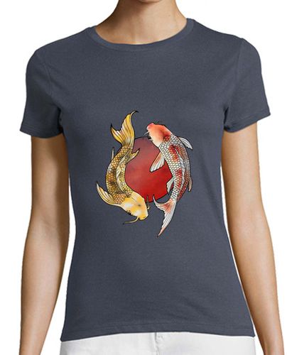 Camiseta Mujer Manga Corta Japanese Carp laTostadora - latostadora.com - Modalova