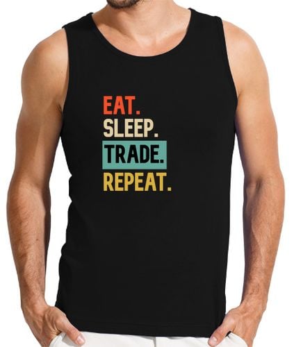 Camiseta Hombre Sin Mangas comer dormir intercambiar repetir laTostadora - latostadora.com - Modalova